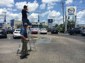 Working hard shooting Video for Bill Hood Import Corner in Louisiana