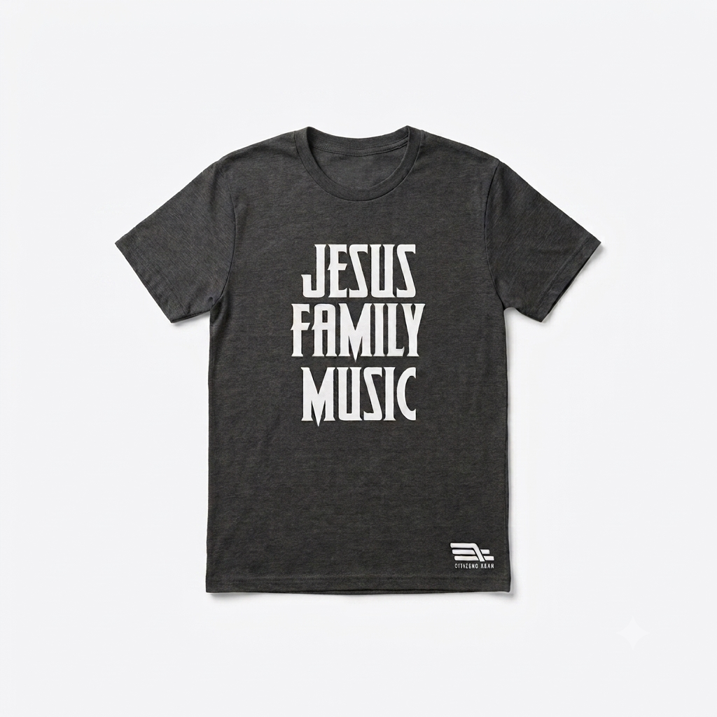 Jesus|Family|Music T-Shirt (Gray)