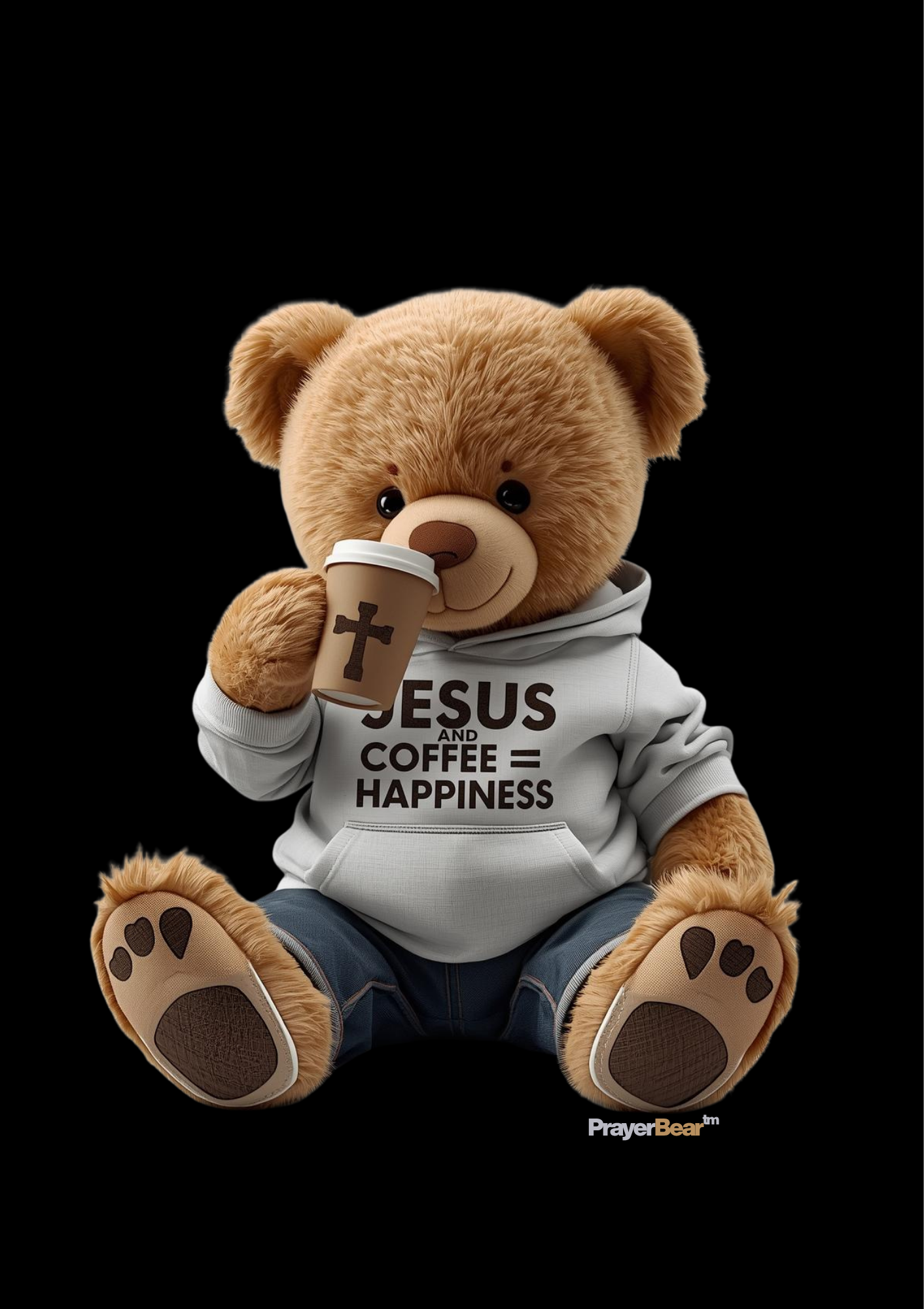 Jesus & Coffee = Happiness (brown cup)