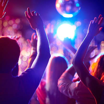 Dancing in night club