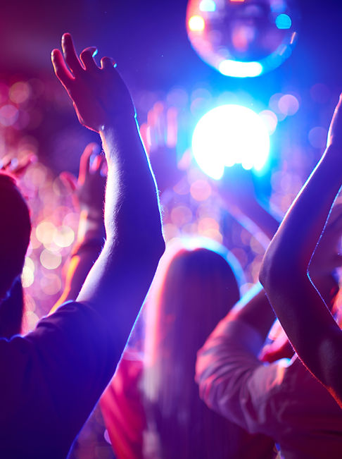 Dancing in night club