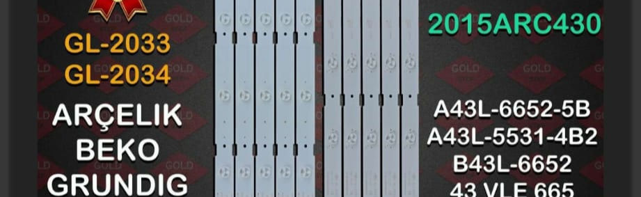 Arçelik 43" 5 kısa 5 uzun 10 adet