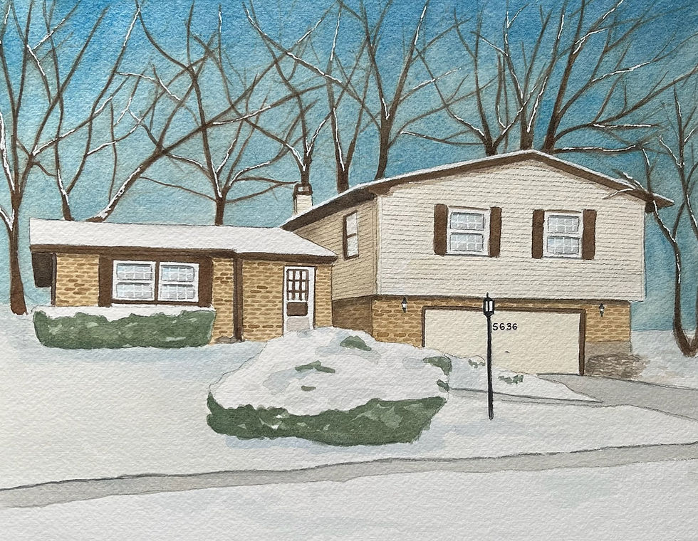 Thumbnail: Hand Painted Watercolor House Painting