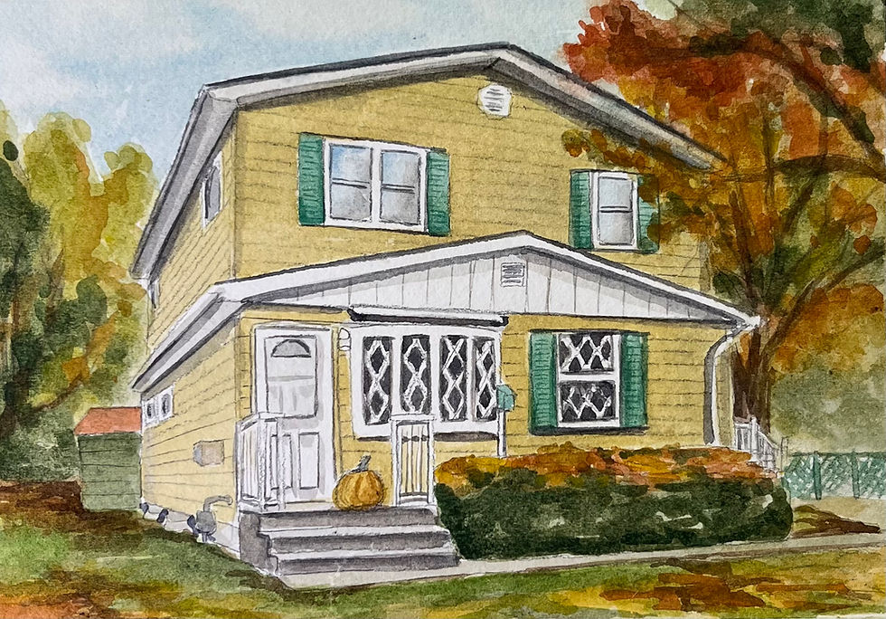 Thumbnail: Hand Painted Watercolor House Painting