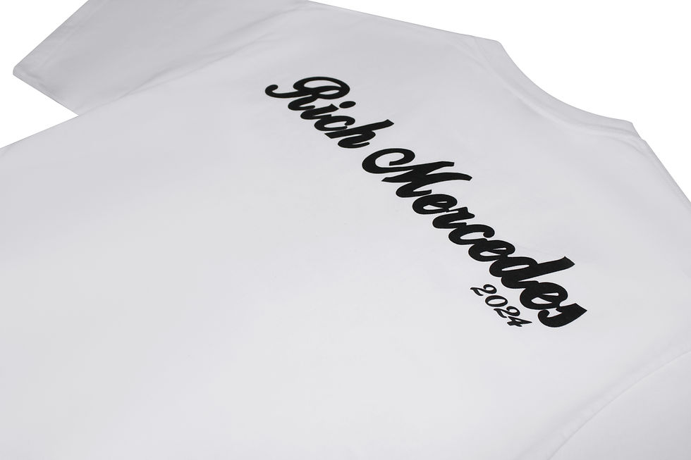 Thumbnail: Big bam Digital Print Tee - White Back rich Mercedes Logo