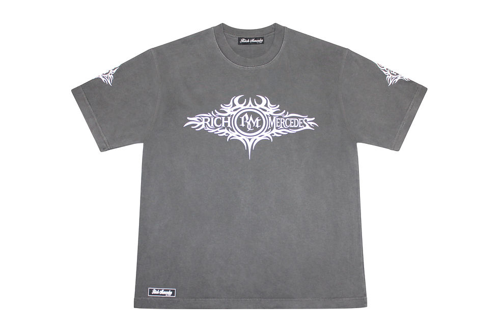 RM Vortex Silicone Tee - Ash Black Front