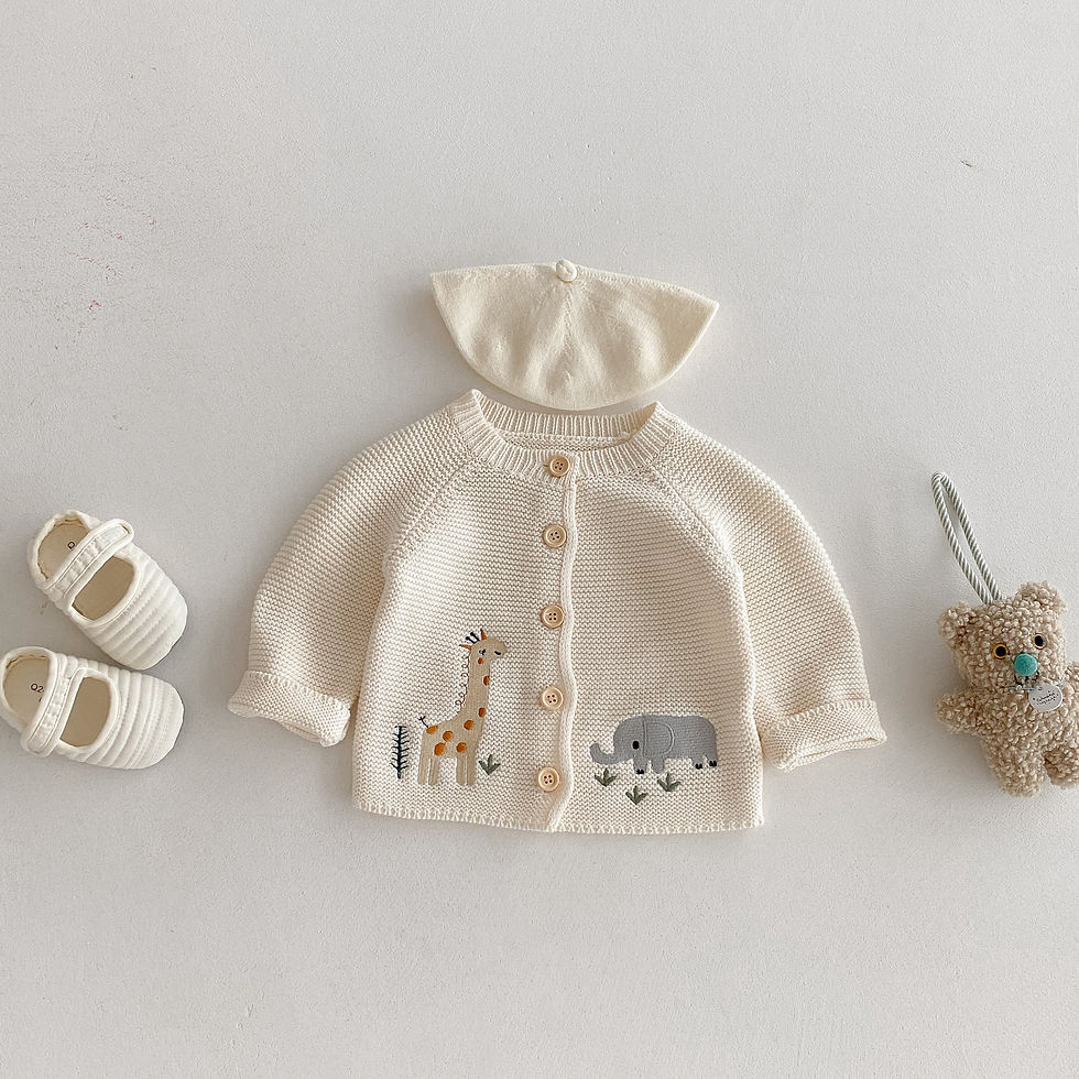 Thumbnail: Teddy Wick Safari Friends Knit Cardigan