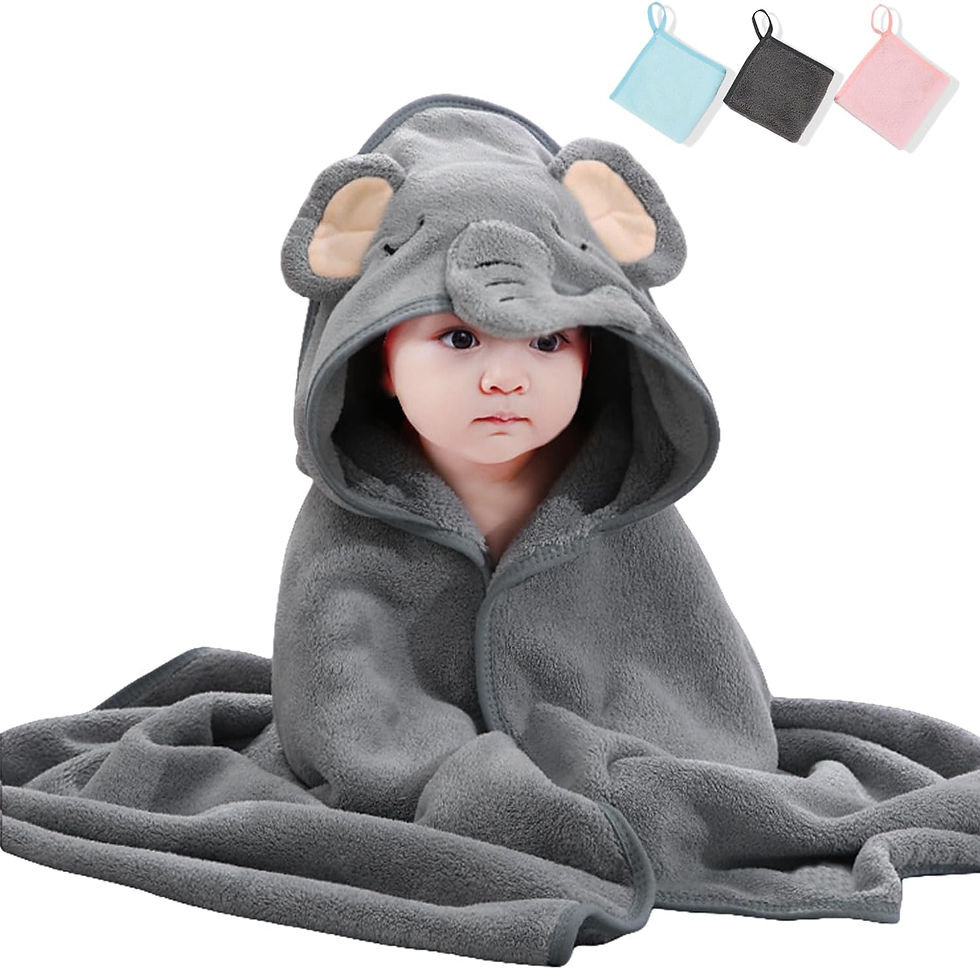 Thumbnail: Teddy Wick SnuggleHood Baby Towel
