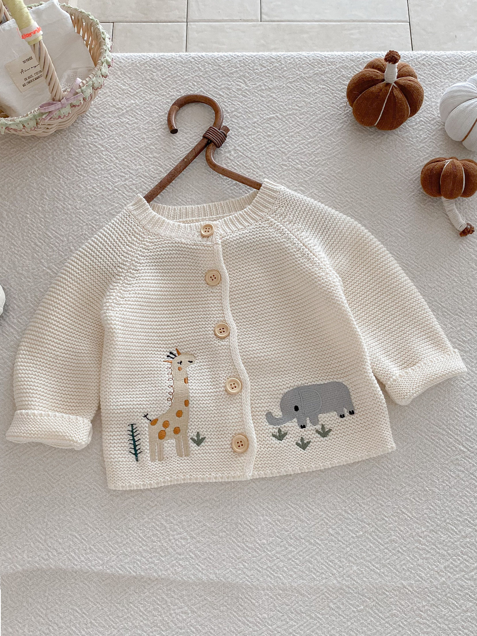 Teddy Wick Safari Friends Knit Cardigan