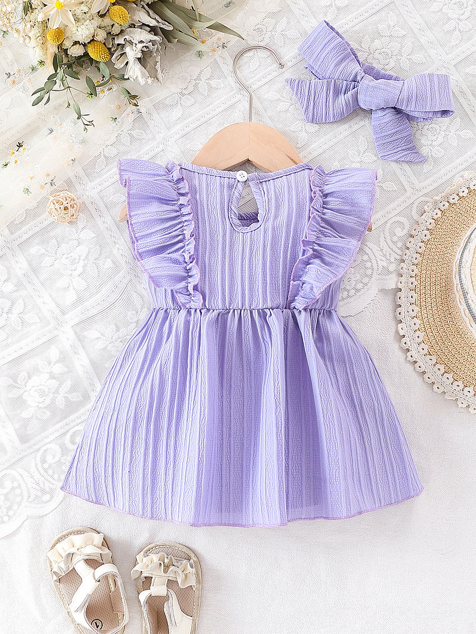 Thumbnail: Teddy Wick Little Blossom Dress Set