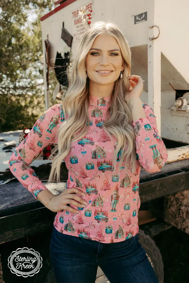 Thumbnail: Son of a Nutcracker Western Christmas Mesh Top