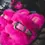 Thumbnail: Home Buckles Fuzzy Western Slippers * Pink