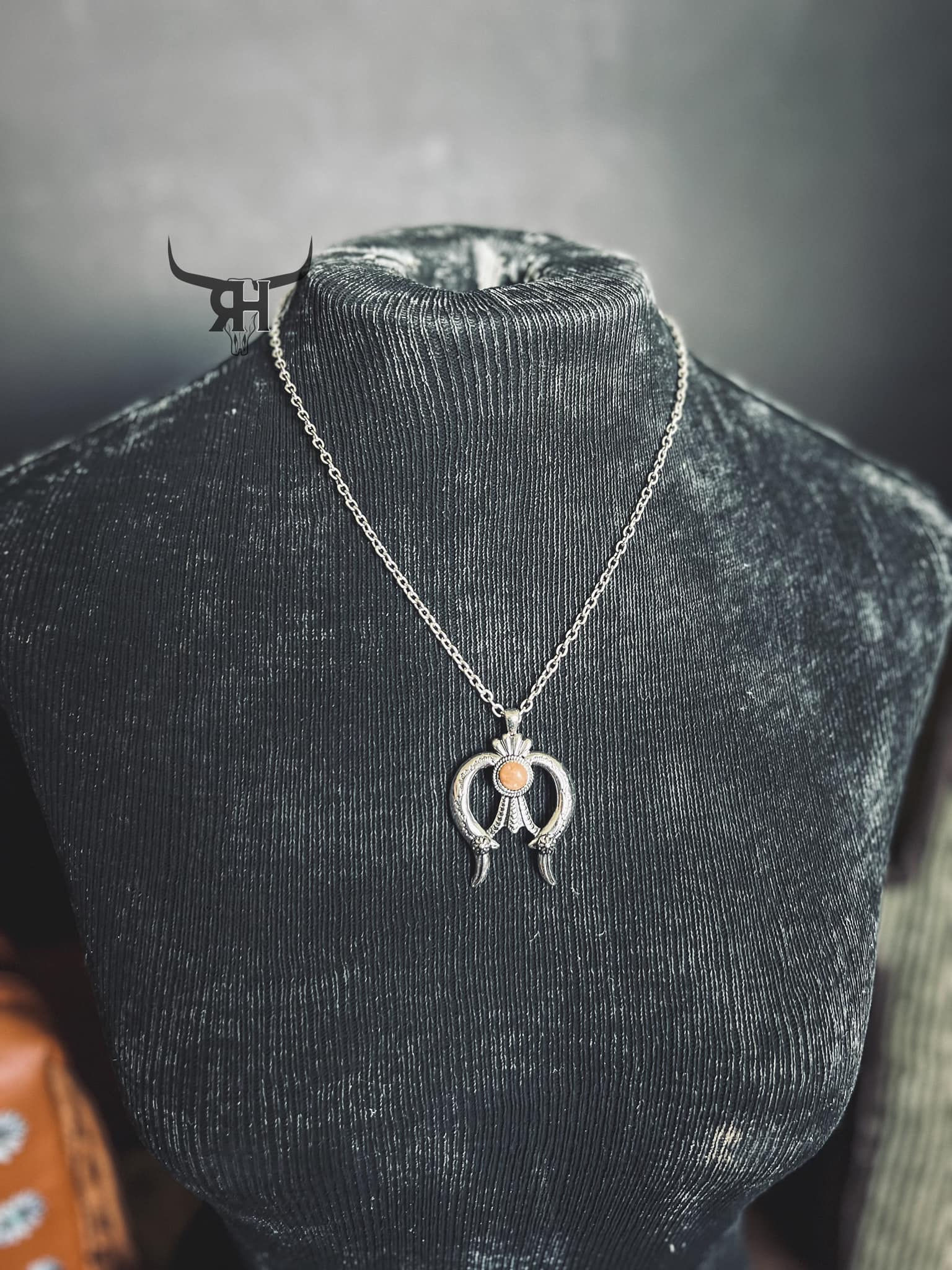 Orange New Hope Pendant Necklace