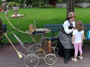 De retour ce weekend au Jardin d'Acclimatation avec nos maquilleuses Steampunk