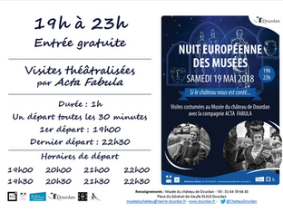 Acta Fabula jouera à Dourdan pour la nuit des musées