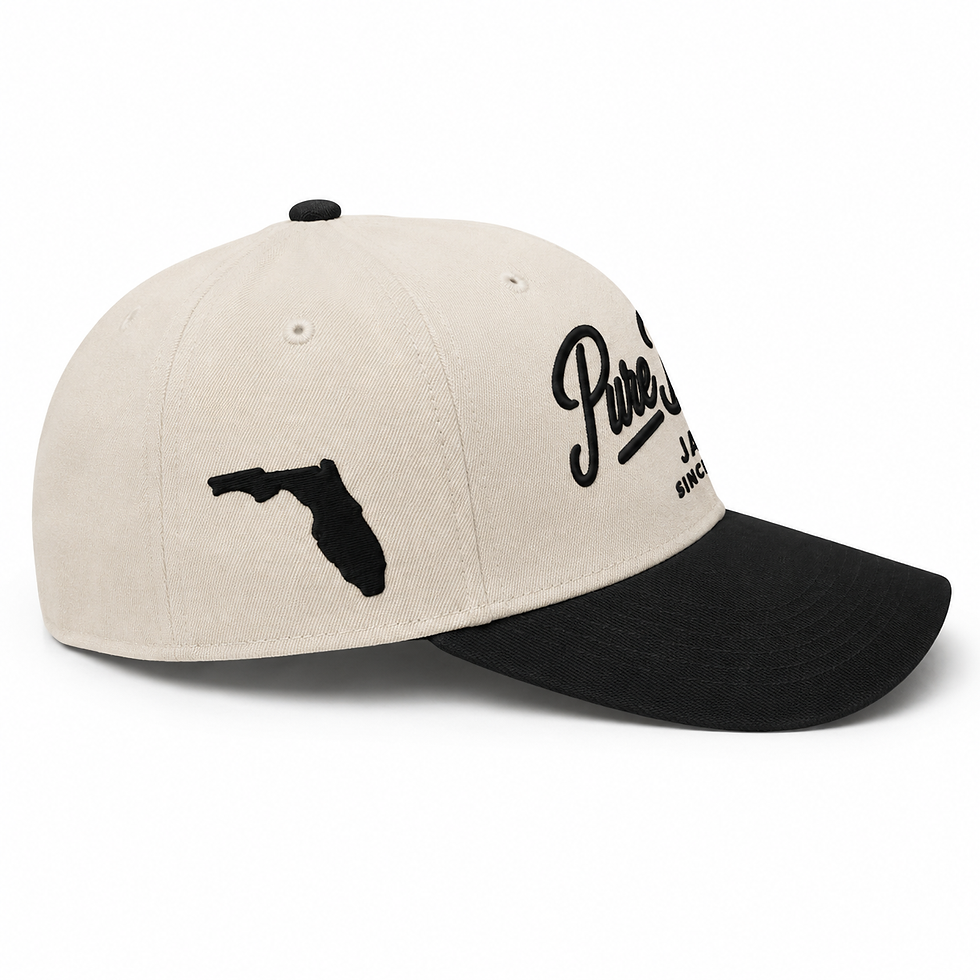 Thumbnail: Pure Duval “JAX Since 904” Structured 5-Panel Ivory & Black Hat 