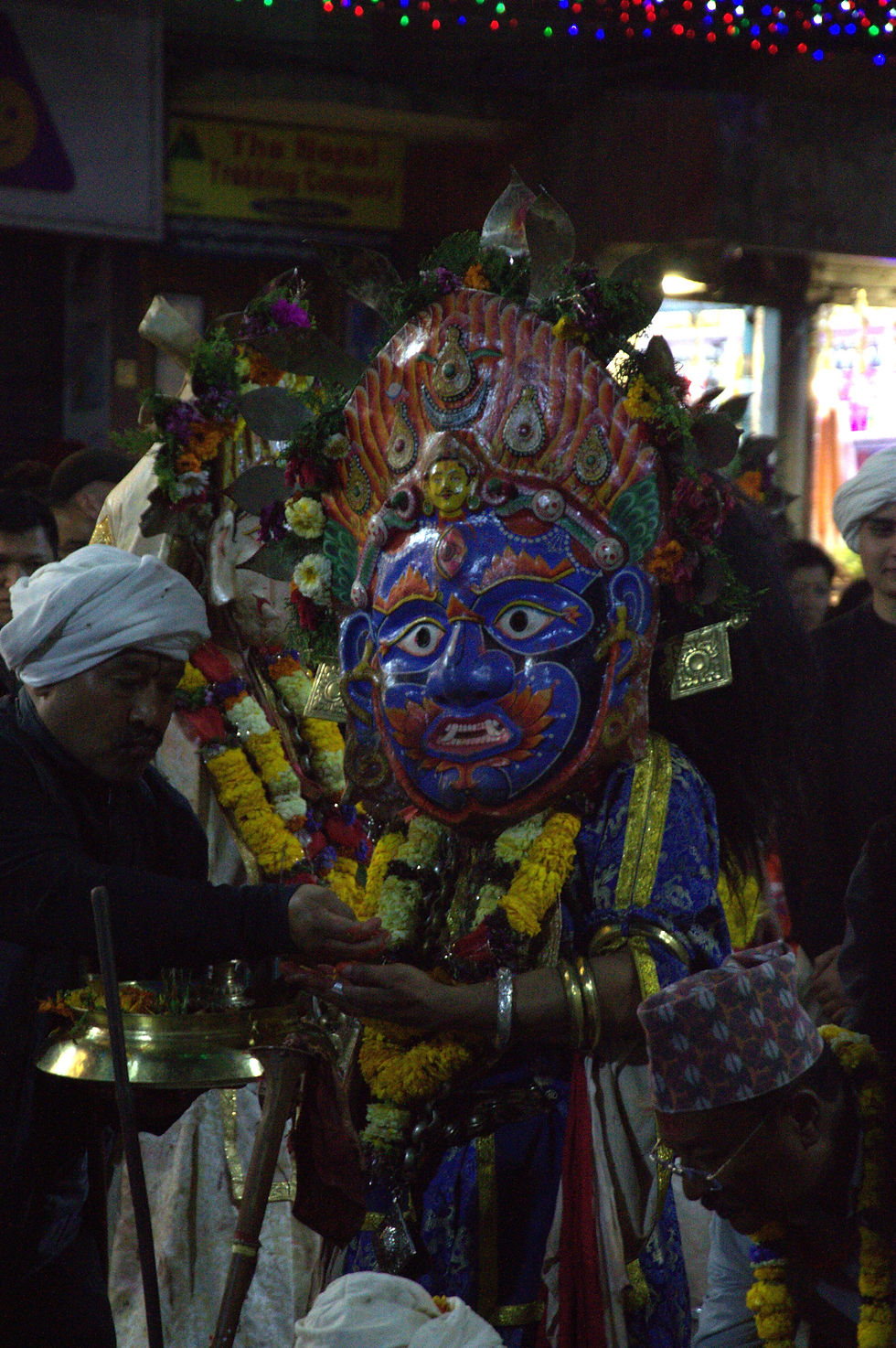 Pachali Bhairab beign given milk