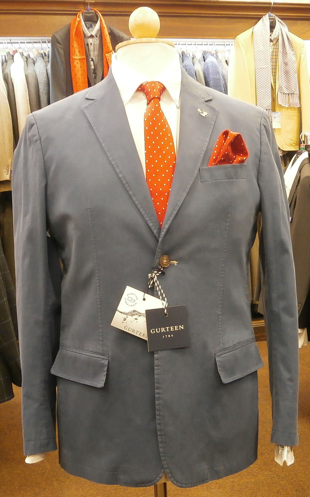 Gurteen Plain mid-blue Summer Jacket