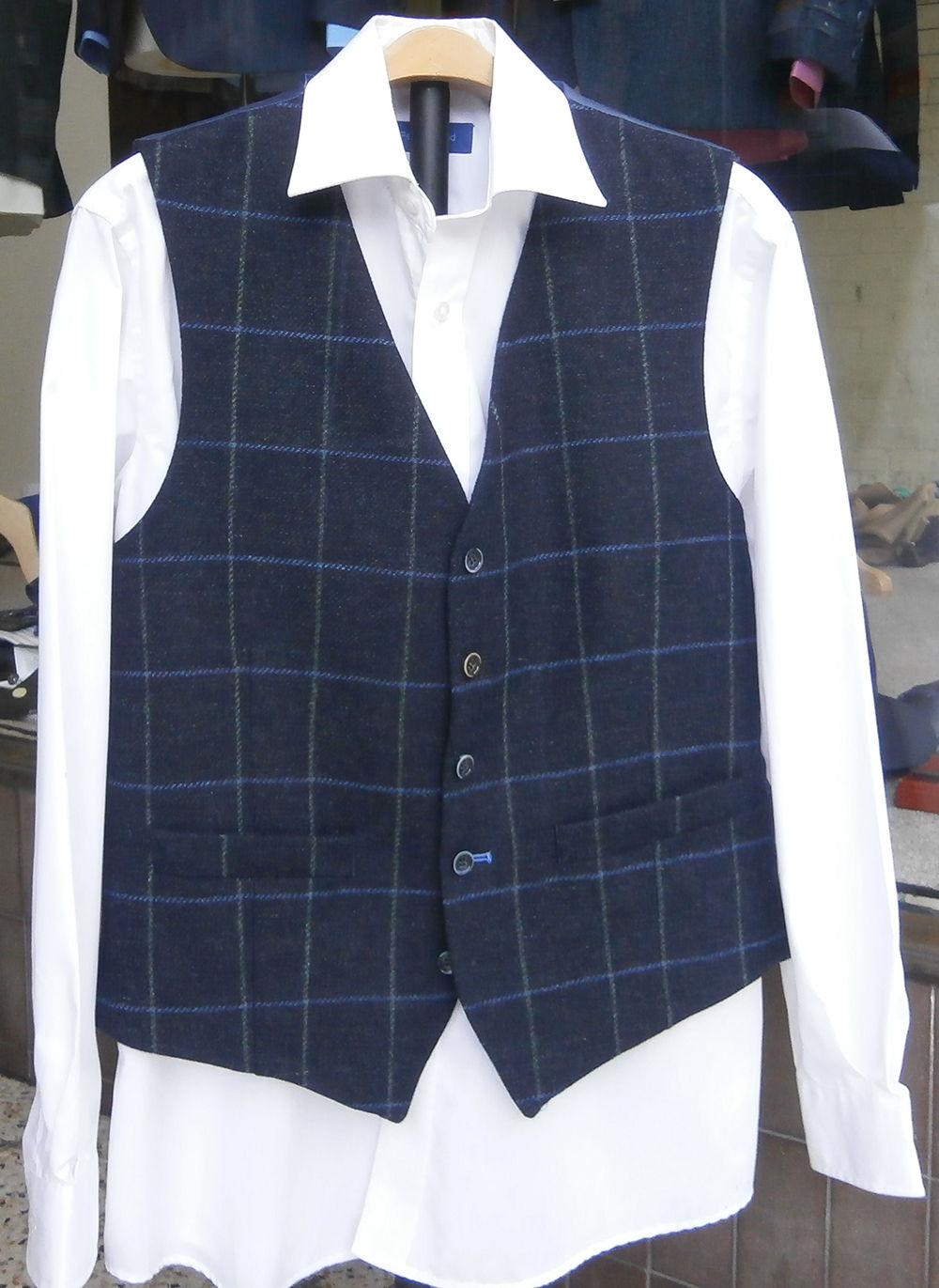 Scott Navy all Wool Waistcoat