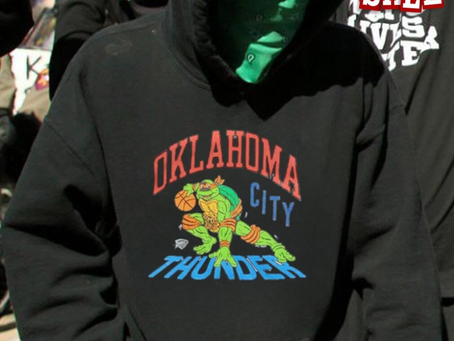 Top Ninja Turtle Michelangelo x Oklahoma City Thunder hoodie