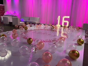 Sweet Sixteen Floor Wrap and Marquee Numbers 
