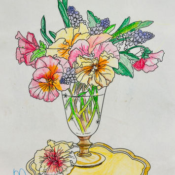 Color pencil drawing by a 9 years old student at YinArt Studio