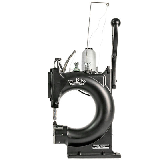 The Boss industrial sewing machine, black color, sewing leather products for sale.