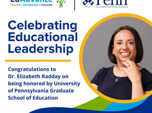 Congratulations to Dr. Elizabeth Radday on Being Honored by the University of Pennsylvania Graduate School of Education