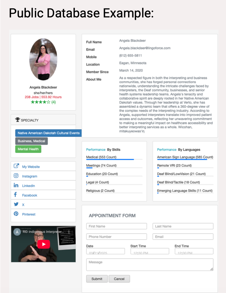 A Open Database for Interpreters
