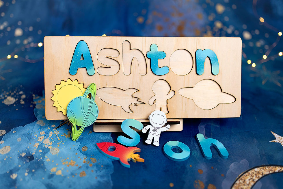 Thumbnail: Space Wooden Name Puzzle