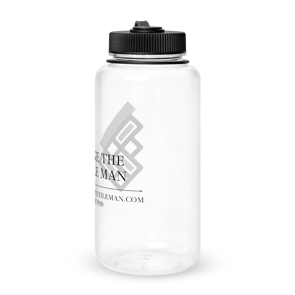 Thumbnail: Jake the Tile Man - Wide mouth plastic water bottle