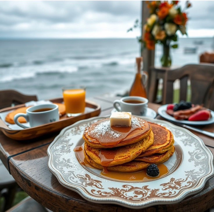 🥞 Pumpkin Pancakes with Maple Butter