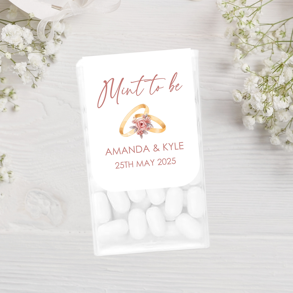 Personalised Wedding Mint to Be Favour Stickers