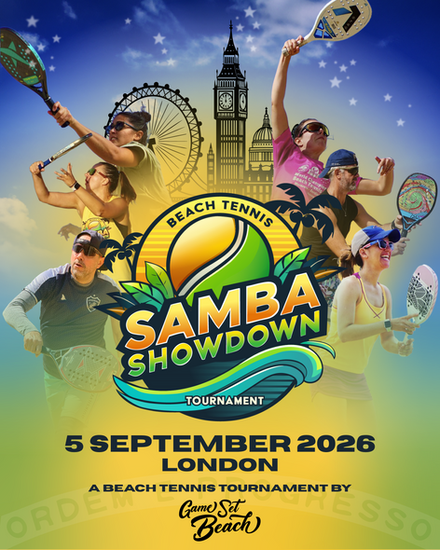 beach tennis tournament poster London Kidbrooke 5 September 2026