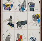 Mixed media on paper, 59 x 44 cm