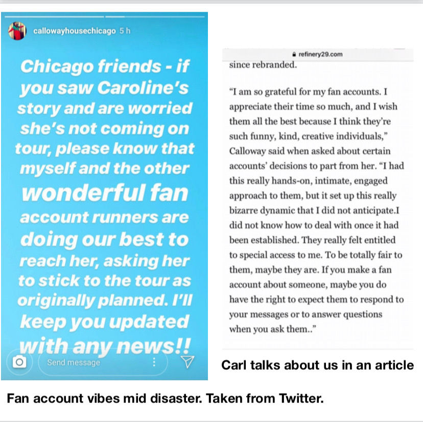 Fan Account Interview Screenshots 