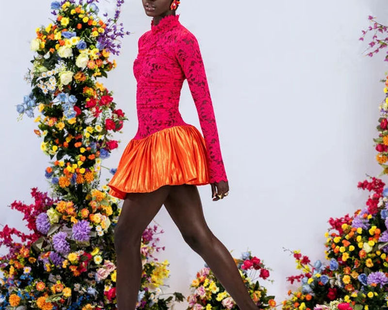 Sera Colorblock Chic Bubble Dress