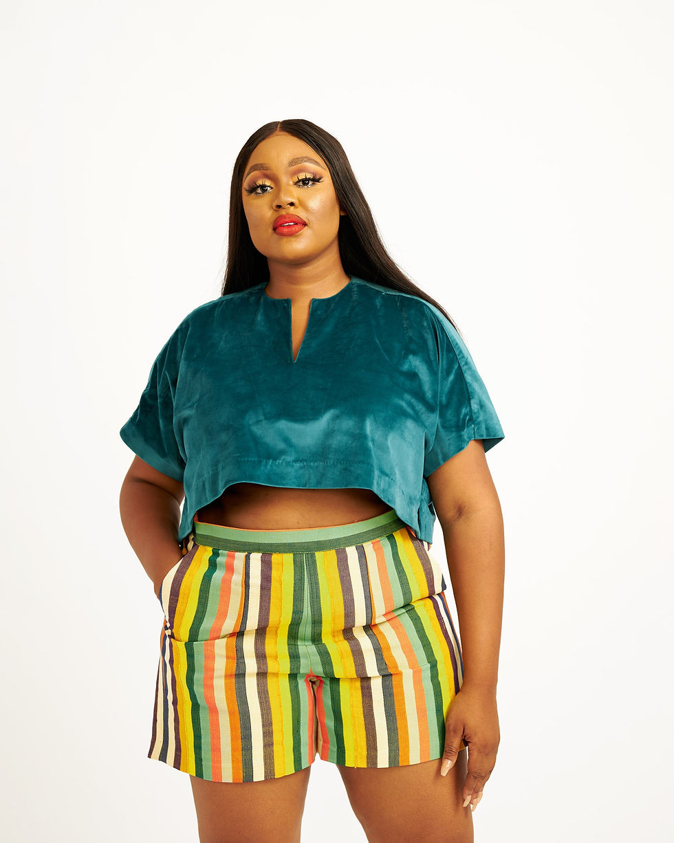 Thumbnail: Aso Oke Short and Crop Top Set