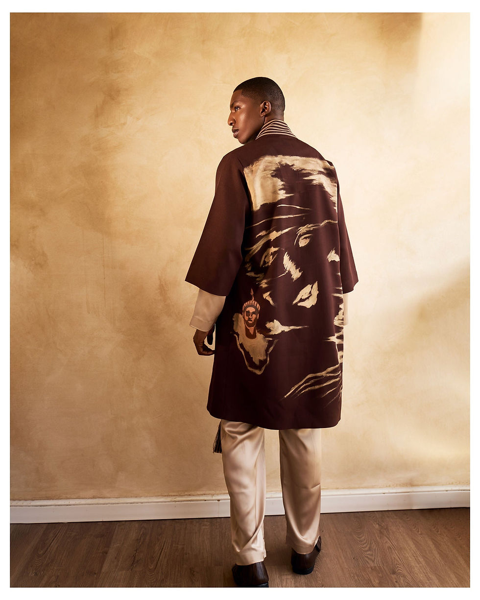 Thumbnail: 3 Piece Hand-Painted Kimono Set