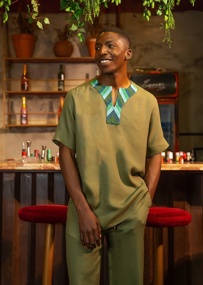 Thumbnail: Africana Essence Shirt and Baggy Pants Set