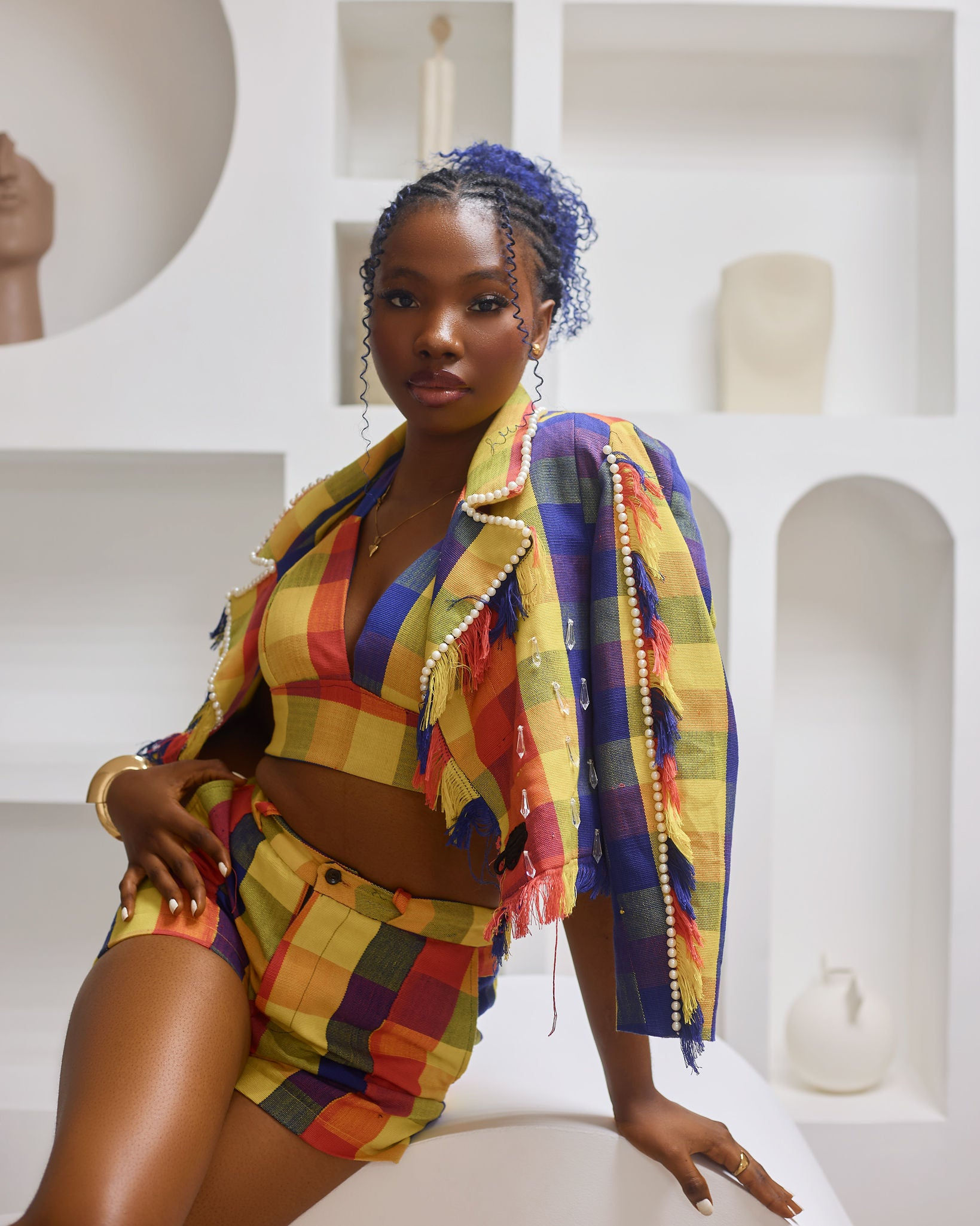 Aso Oke Bralette x Short