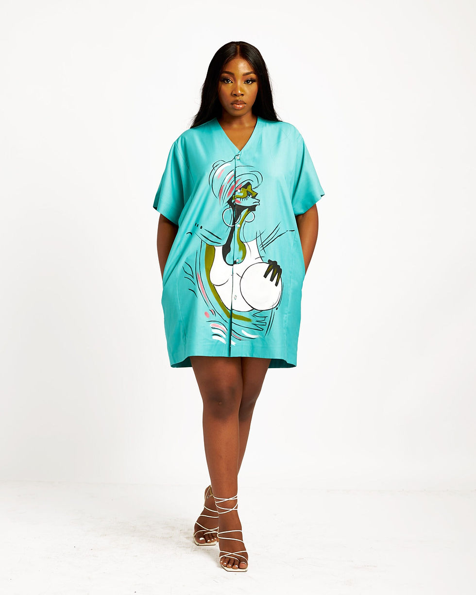 Hand-painted Adjua Dress
