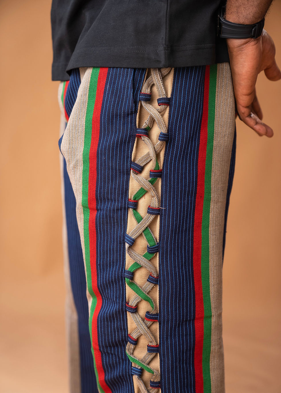 Thumbnail: Wide-leg trousers in Aso Oke Ft Front pockets & Rear Pockets