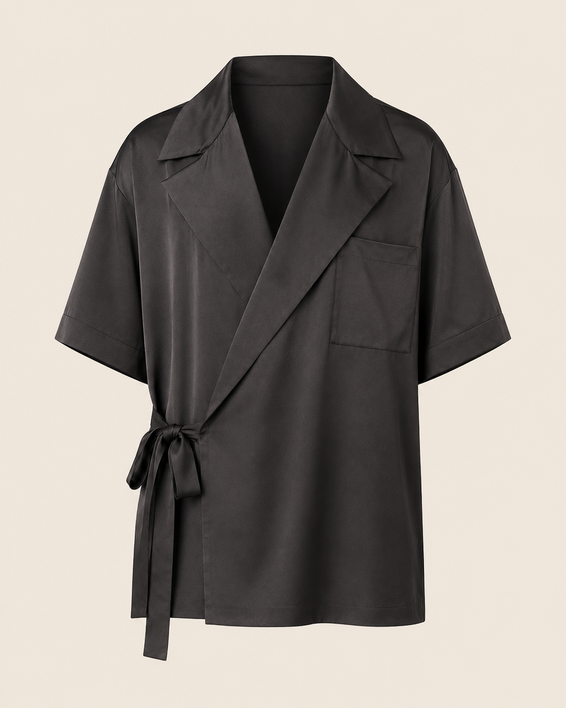 Black Safari Wrap Shirt