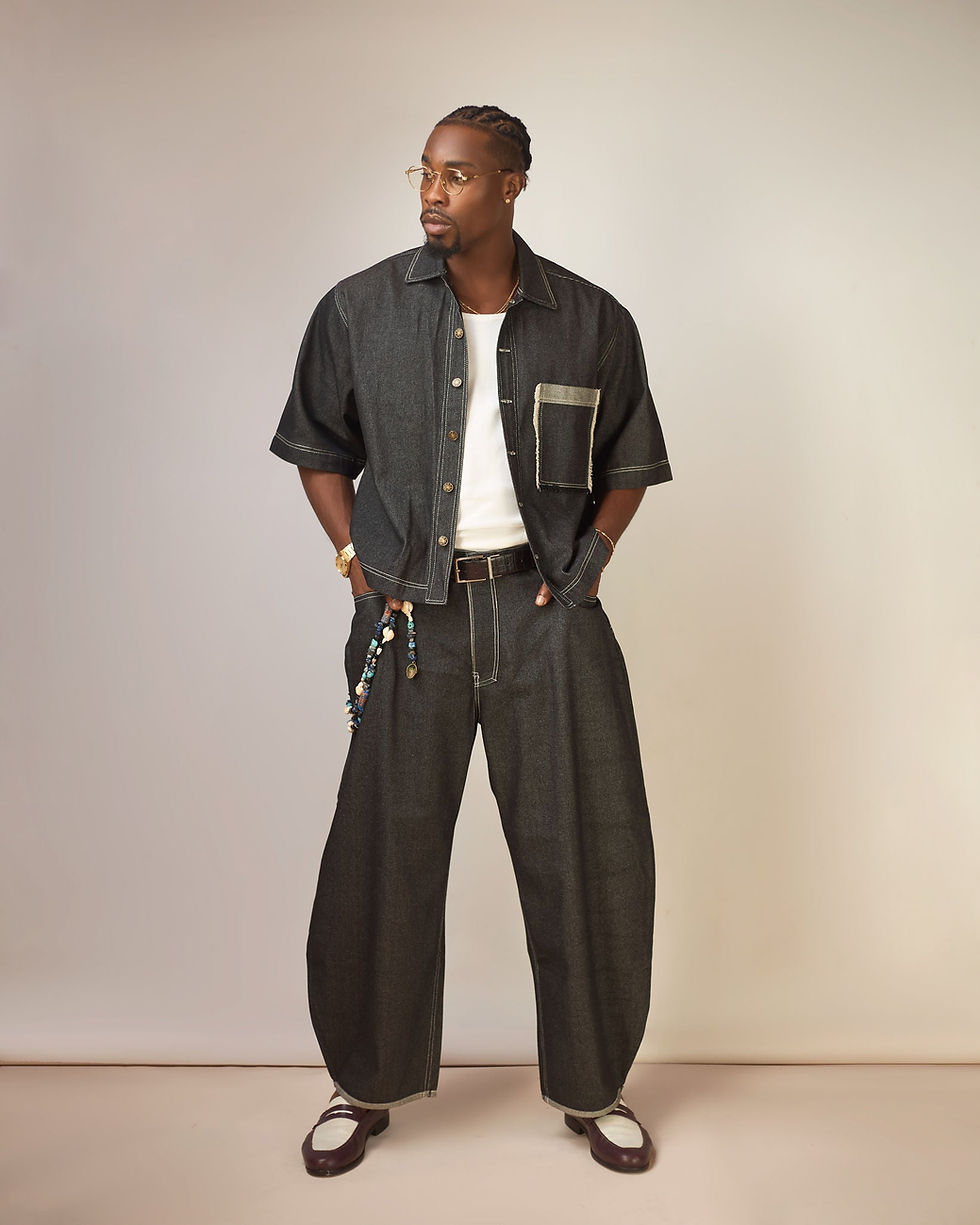 Denim Barrel Set