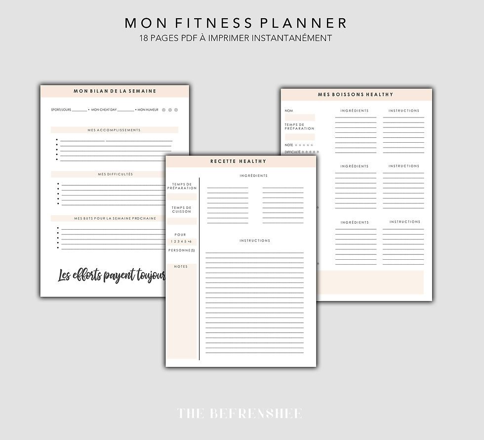 Miniature : MON FITNESS PLANNER