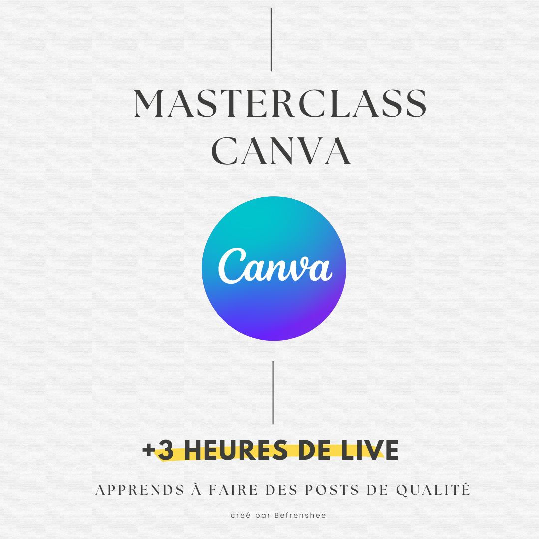 Masterclass - Formation Canva (3h live) pour débutants