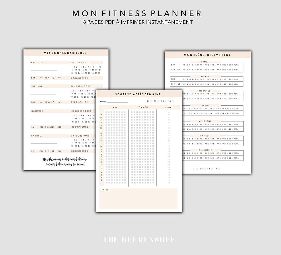 Miniature : MON FITNESS PLANNER