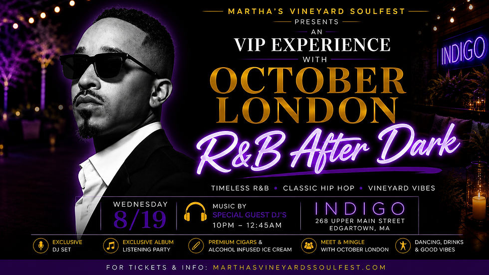 An Intimate VIP Experience with October London Live at the Vineyard Speakeasy: R&B After Dark