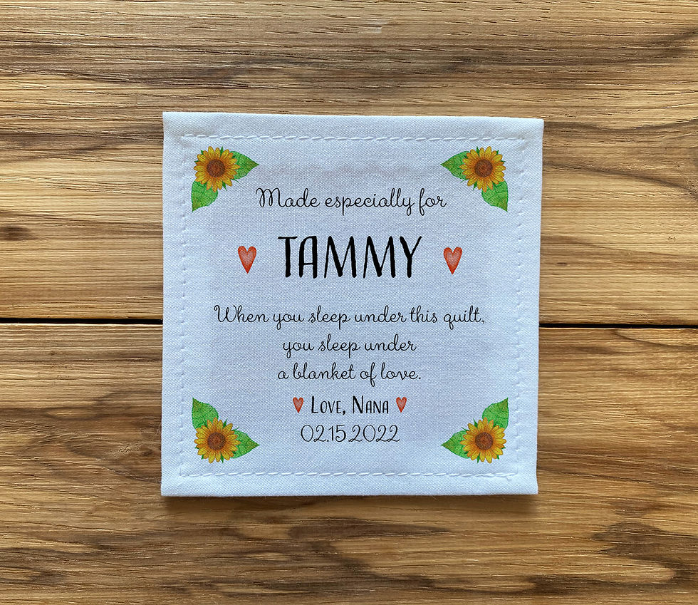 Thumbnail: Custom Quilt Fabric Label